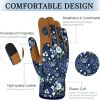 Leather Gardening Gloves for Women Thorn Proof Garden Gloves Touch Screen Working Gloves Gifts  Medium