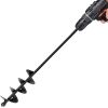 Auger Drill Bit 2x14.6inch Garden Plant Flower Bulb Auger Rapid Planter Bulb & Bedding Plant Auger for 3/8" Hex Drive Earth Drill Fence Post Umbrella