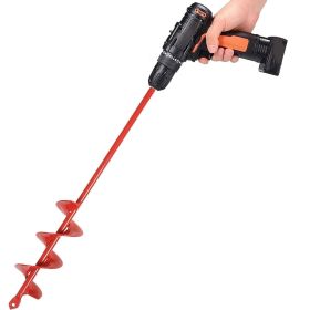 Auger Drill Bit 2x14.6inch Garden Plant Flower Bulb Auger Rapid Planter Bulb & Bedding Plant Auger for 3/8" Hex Drive Earth Drill Fence Post Umbrella (size: 1.6"x16.5")