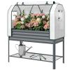 Raised Garden Bed with PE Greenhouse