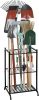 Garden Tool Organizer with Storage Hooks, Yard Tool Tower Rack for Garage Organization and Storage, Up to 35 Long-Handled Tools