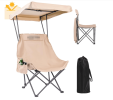 Portable Camping Chair Beach Chair with Shade Canopy, Fold Lightweight Oversized for All, Easy to Open and Close Without Installation