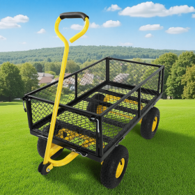 Wagon Cart Garden cart trucks make it easier to transport firewood (Color: as Pic)