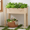 Raised Garden Bed - Cedar Planter with Non-Woven Liner, Bottom Drainage, 30-Inch Height