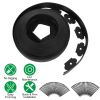32.8FT/60FT/100FT Options -- 1Pc No-dig Garden Edging Kit Plastic Garden Border with 30/54/90Pcs Stakes 2In Tall Border Edging for Garden Lawn Yard Fl