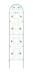 2 Pack Metal Garden Trellis 86.7" x 19.7" Rustproof Trellis for Climbing Plants Outdoor Flower Support Green (Color: as Pic)