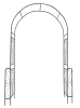 Metal Garden Arch W55'' x H94.5'' Garden Arbor Trellis Climbing Plants Support Rose Arch Outdoor Arch Cream White