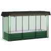 Galvanized Steel Planter Box with Crop Cage and Shade Cloth, Raised Garden Bed for Flowers, Vegs and Herbs