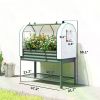 Raised Garden Bed with PE Greenhouse