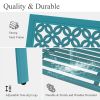 Outdoor Garden Bench with Anti-Rust Metal Powder Coated Frame, Patio Bench for Front Porch Park