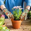 Leather Gardening Gloves for Women Thorn Proof Garden Gloves Touch Screen Working Gloves Gifts  Medium