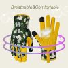 Leather Gardening Gloves for Women Thorn Proof Garden Gloves Touch Screen Working Gloves Gifts  Medium