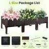Outdoor Raised Garden Bed with Legs Elevated Planter Box with Self-watering System for Garden Patio Balcony Vegetables Flowers Herbs PP Plastic Box Ea