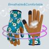 Leather Gardening Gloves for Women Thorn Proof Garden Gloves Touch Screen Working Gloves Gifts  Medium