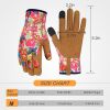 Leather Gardening Gloves for Women Thorn Proof Garden Gloves Touch Screen Working Gloves Gifts  Medium