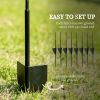 4 Pack Garden Fencing for Yard, Decorative Fence Panels as Animal Barrier and Flower Edging, Circle, Black