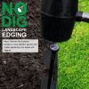 32.8FT/60FT/100FT Options -- 1Pc No-dig Garden Edging Kit Plastic Garden Border with 30/54/90Pcs Stakes 2In Tall Border Edging for Garden Lawn Yard Fl