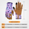 Leather Gardening Gloves for Women Thorn Proof Garden Gloves Touch Screen Working Gloves Gifts  Medium