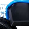 Rolling Garden Scooter Garden Cart Seat with Wheels and Tool Tray, 360 Swivel Seat,Blue--refurbished