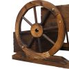 Wooden Wagon Planter Box, Garden Planter with Wheels,Decorative Planter for Flowers Herbs Vegetables for Indoor & Outdoor Décor