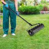 18/21 Inch Manual Lawn Aerator with Detachable Handle