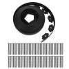 32.8FT/60FT/100FT Options -- 1Pc No-dig Garden Edging Kit Plastic Garden Border with 30/54/90Pcs Stakes 2In Tall Border Edging for Garden Lawn Yard Fl