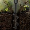 Auger Drill Bit 2x14.6inch Garden Plant Flower Bulb Auger Rapid Planter Bulb & Bedding Plant Auger for 3/8" Hex Drive Earth Drill Fence Post Umbrella