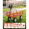 Garden Cart, 900 LBS, Heavy Duty Steel Yard and Garden Utility Wagon with 10-Inch Tires, Outdoor Gardening Stool with Adjustable Handle