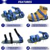 Lawn Aerator Shoes for Lawn, Soil Yard Aerator Tool with Hook & Loop Straps for Effectively Aerating