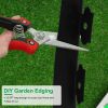 32.8FT/60FT/100FT Options -- 1Pc No-dig Garden Edging Kit Plastic Garden Border with 30/54/90Pcs Stakes 2In Tall Border Edging for Garden Lawn Yard Fl