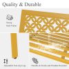 Outdoor Garden Bench with Anti-Rust Metal Powder Coated Frame, Patio Bench for Front Porch Park