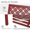 Outdoor Garden Bench with Anti-Rust Metal Powder Coated Frame, Patio Bench for Front Porch Park