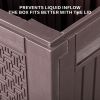 90gal Outdoor Garden Plastic Storage Deck Box Chest Tools Cushions Toys Lockable Seat